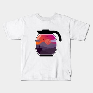 WHEN THE CAFFEINE KICK IN! Kids T-Shirt